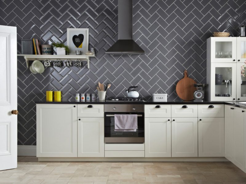 Gạch thẻ Grey 75x150 ốp bếp