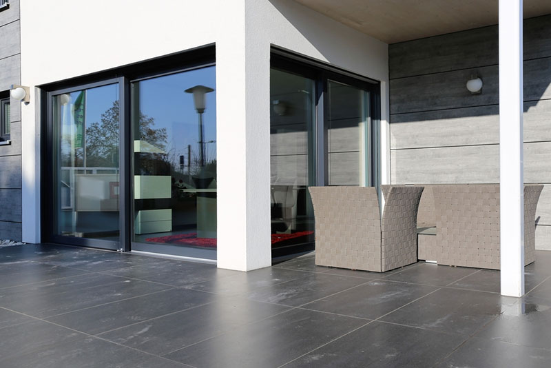 Granite courtyard tiles