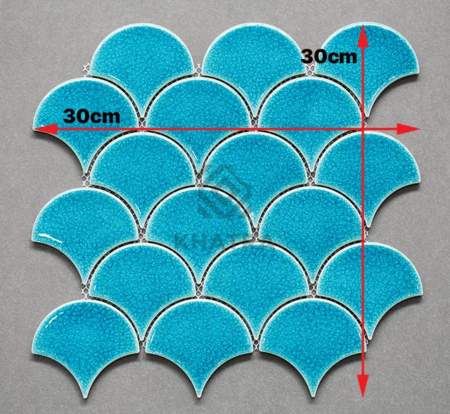 Kích thước vỉ gạch vảy cá