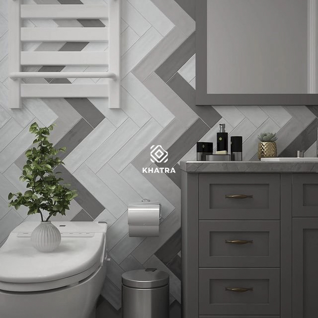 Phối thẻ gợn White - Dark Grey - Light Grey
