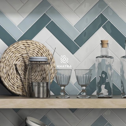 Phối thẻ White - Green - Light Blue
