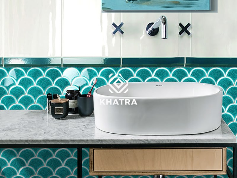 Gạch vảy cá ốp phòng tắm