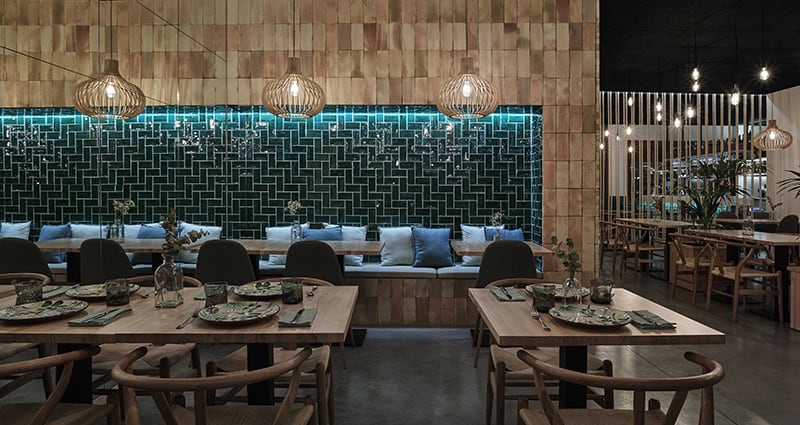 Phối cảnh gạch thẻ men rạn ốp trang trí Phối cảnh gạch thẻ men rạn ốp trang trí