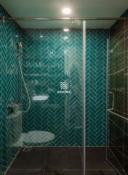 Gạch thẻ men rạn 60x200 ốp tường nhà tắm