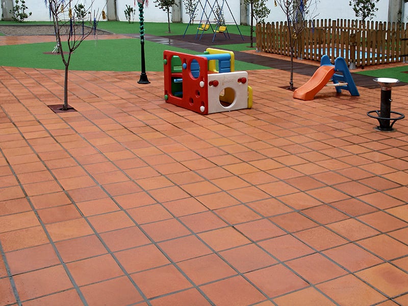 Gạch đỏ 30x30 lát sân