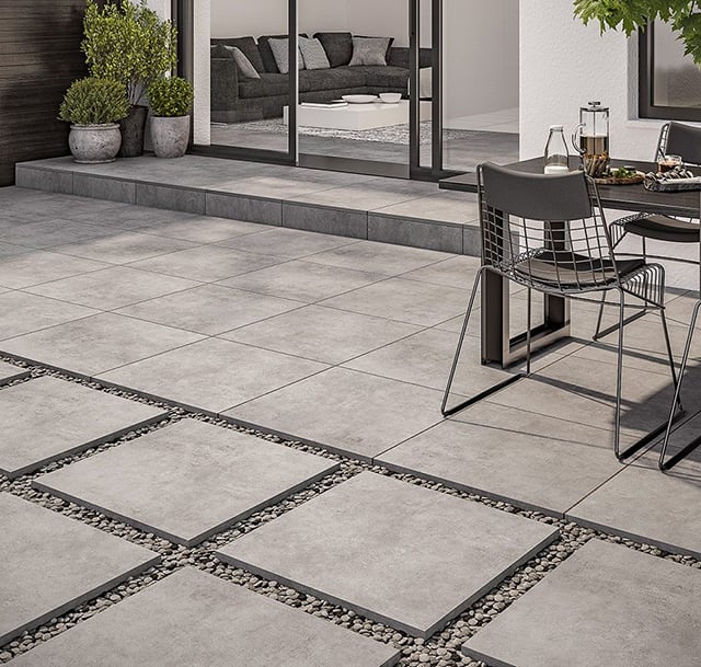 Heavy-duty HiThick courtyard tiles