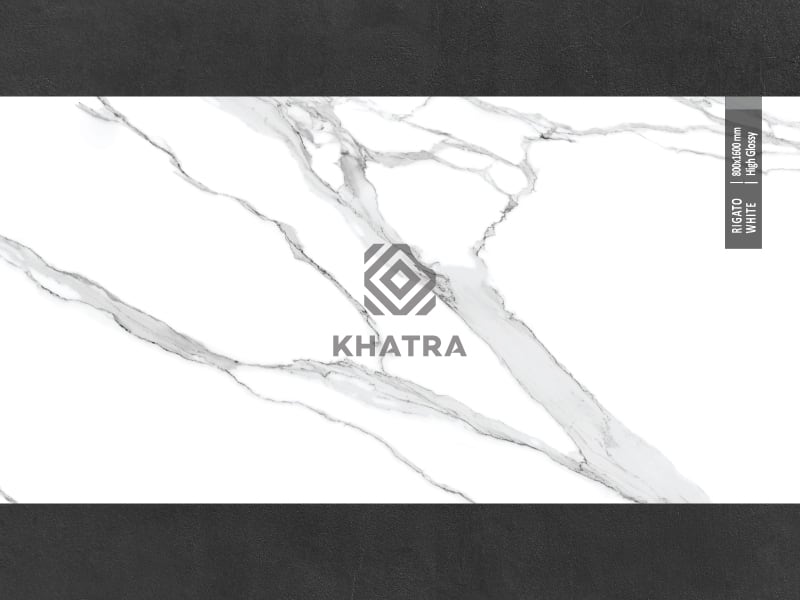 Gạch lát nền Ấn Độ - Rigato White 800x1600