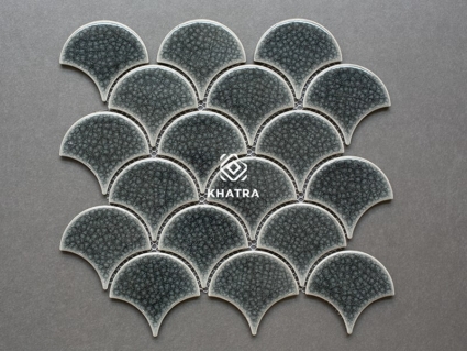 Grey Gạch vảy cá men rạn Grey