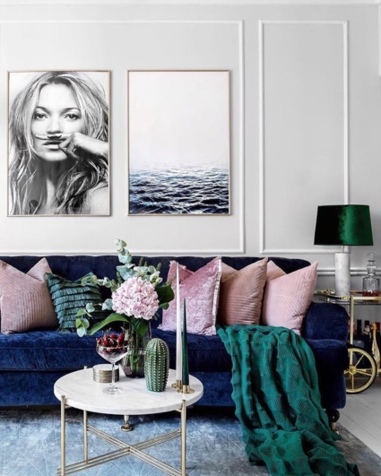 ghe-sofa-velvet Top 10 xu hướng thiết kế nội thất 2020