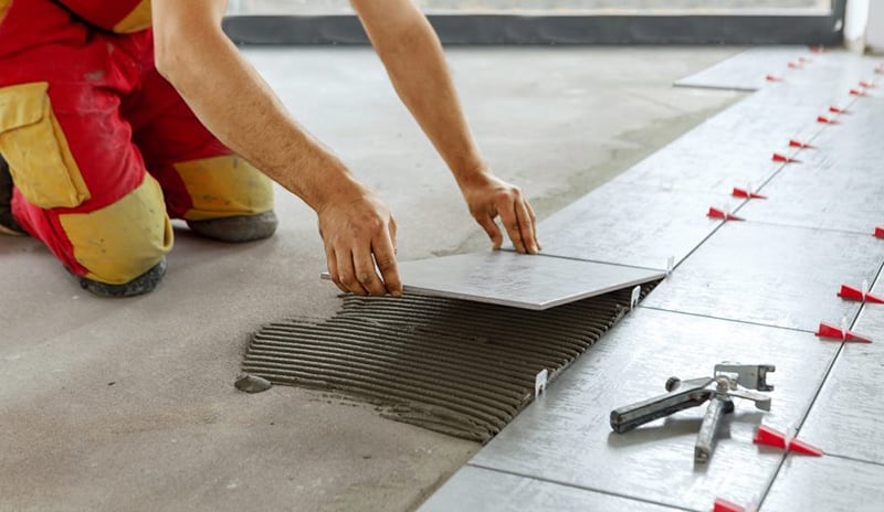 Thi công gạch lát nền Terrazzo