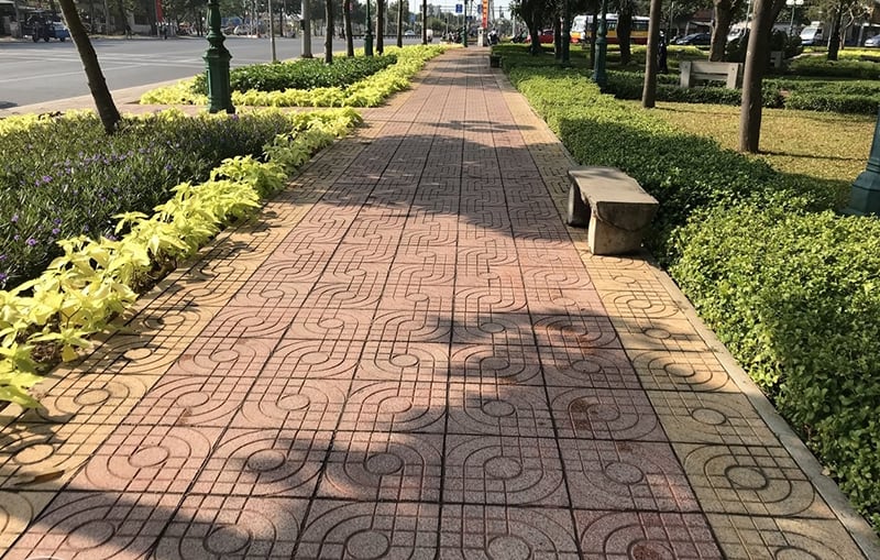 Ứng dụng gạch Terrazzo lát vỉa hè