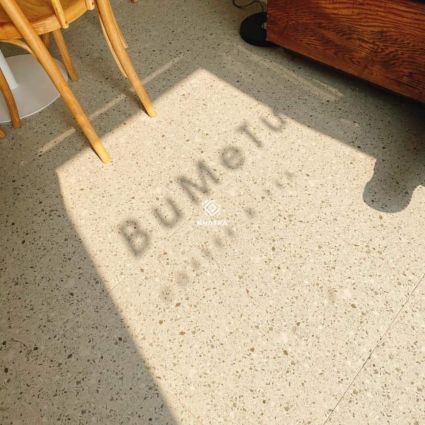 Hình thực tế Terrazzo D6604 lát nền quán cafe