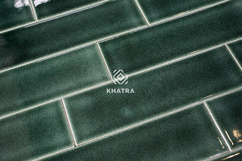 Gạch thẻ men rạn Hunter Green KHA-62005