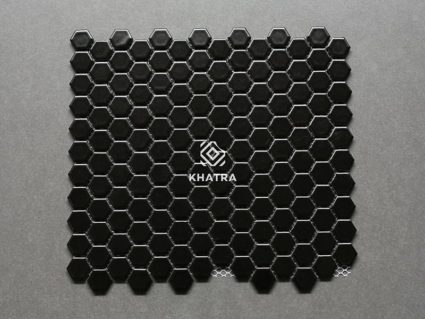 Gạch mosaic lục giác đen KHA-KL1001 Gạch mosaic lục giác đen KHA-KL1001