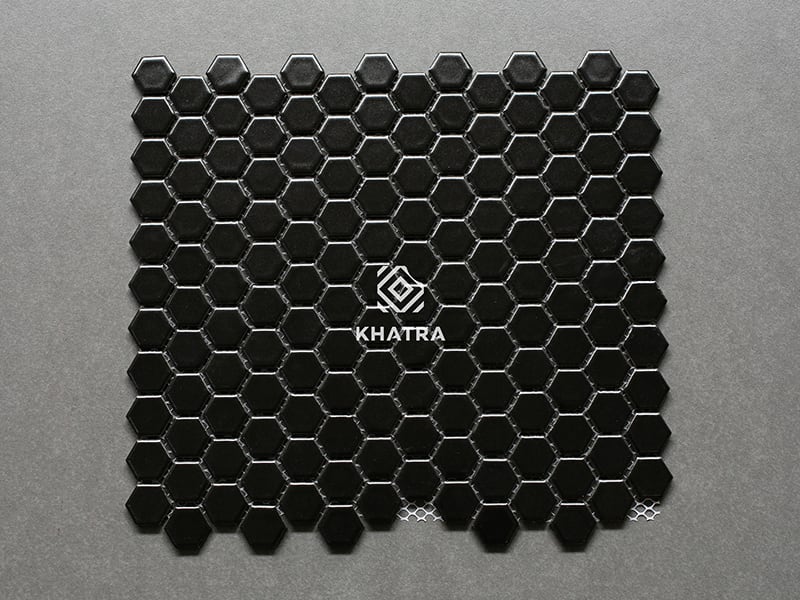 Gạch mosaic lục giác đen KHA-KL1001