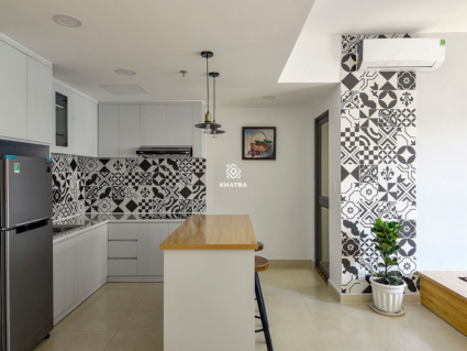 Gạch bông P201 ốp tường căn hộ chung cư