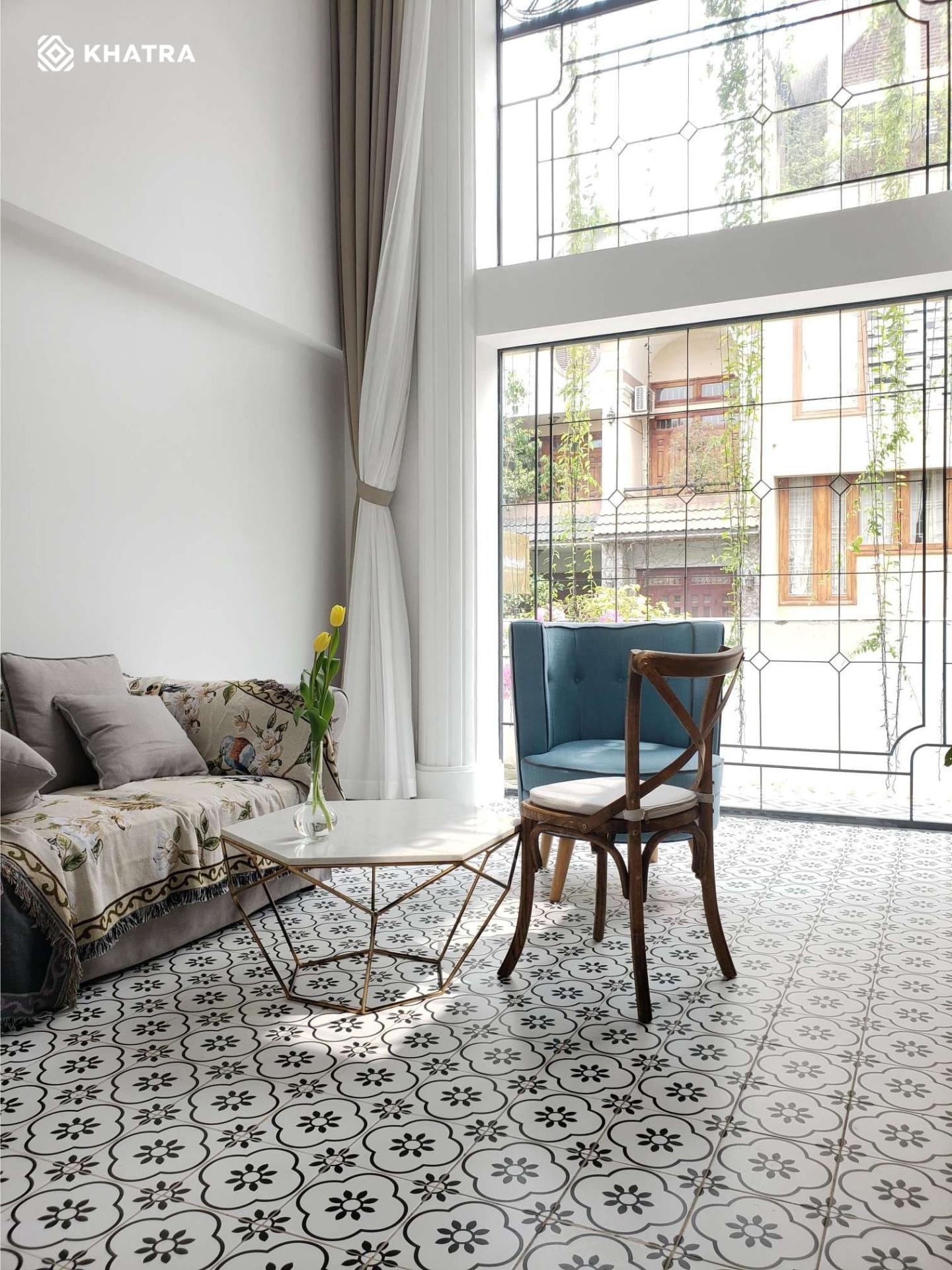 Gạch bông P225 lát nền Homestay