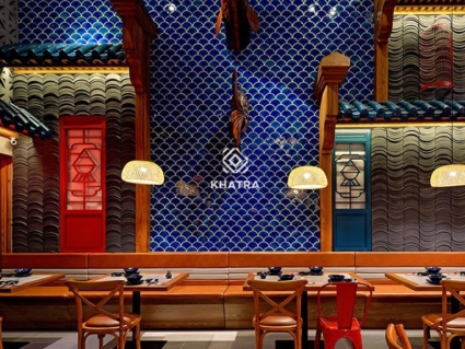 Gạch vảy cá Navy Blue