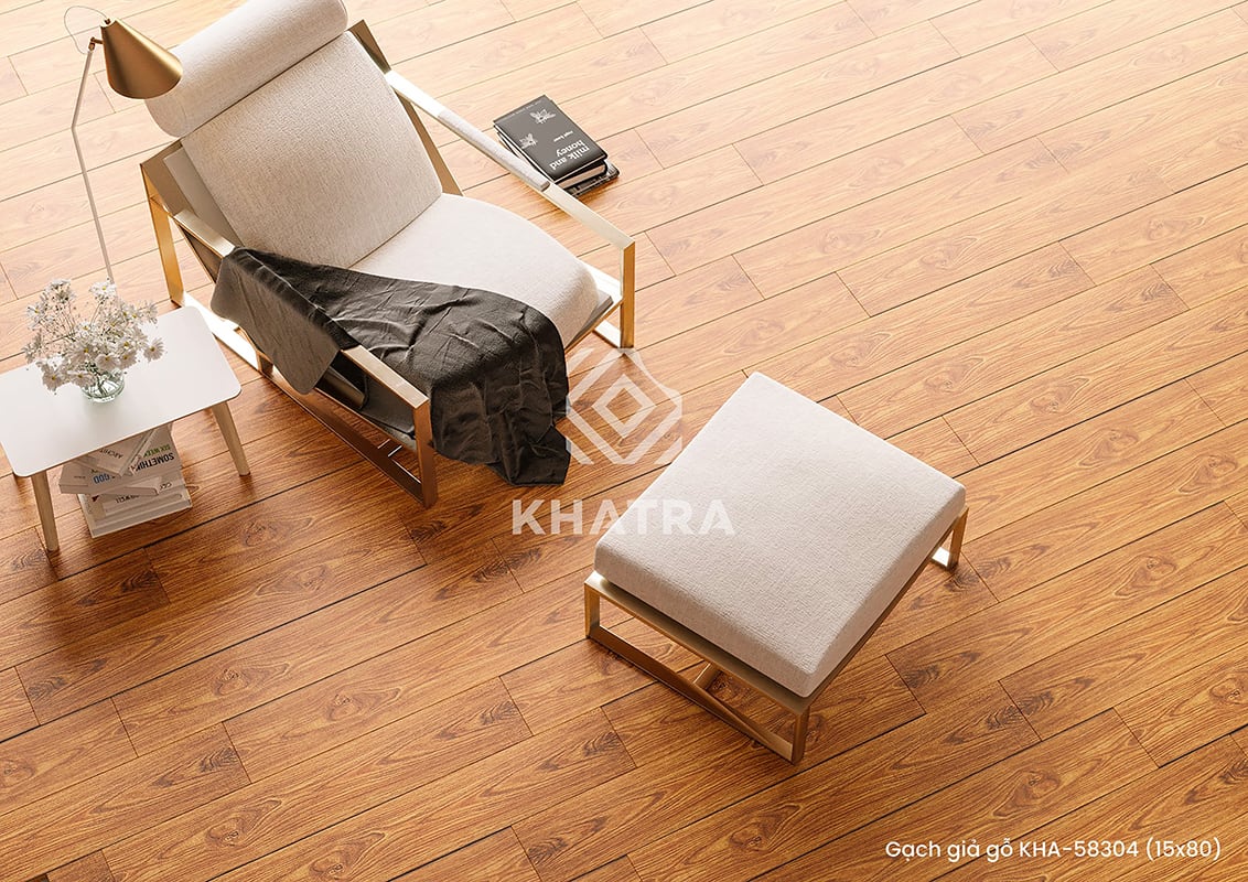 Gạch lát nền giả gỗ KHA-58304ED
