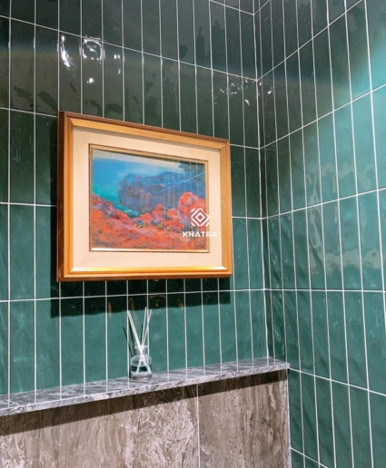 Hình thực tế gạch thẻ gợn Light Blue