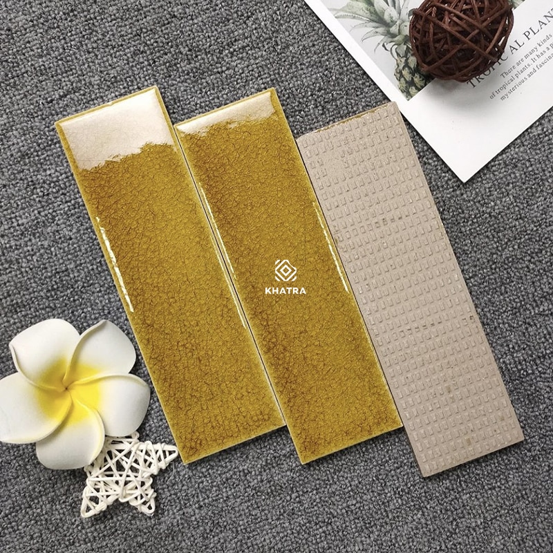 Hình chụp bề mặt & xương gạch thẻ men rạn Gold