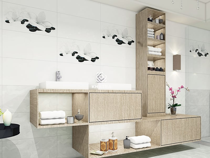 Gạch men bông ốp nhà tắm