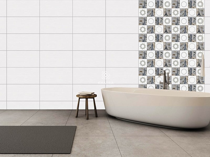 Gạch men 30x60 ốp tường toilet
