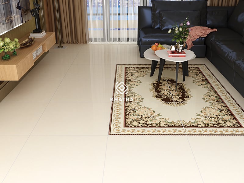 Gạch lát nền men bóng Beige