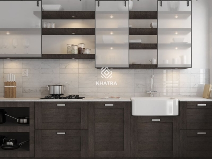 Gạch thẻ Marble ốp bếp