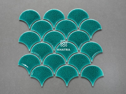 Mẫu gạch vảy cá Teal 90011