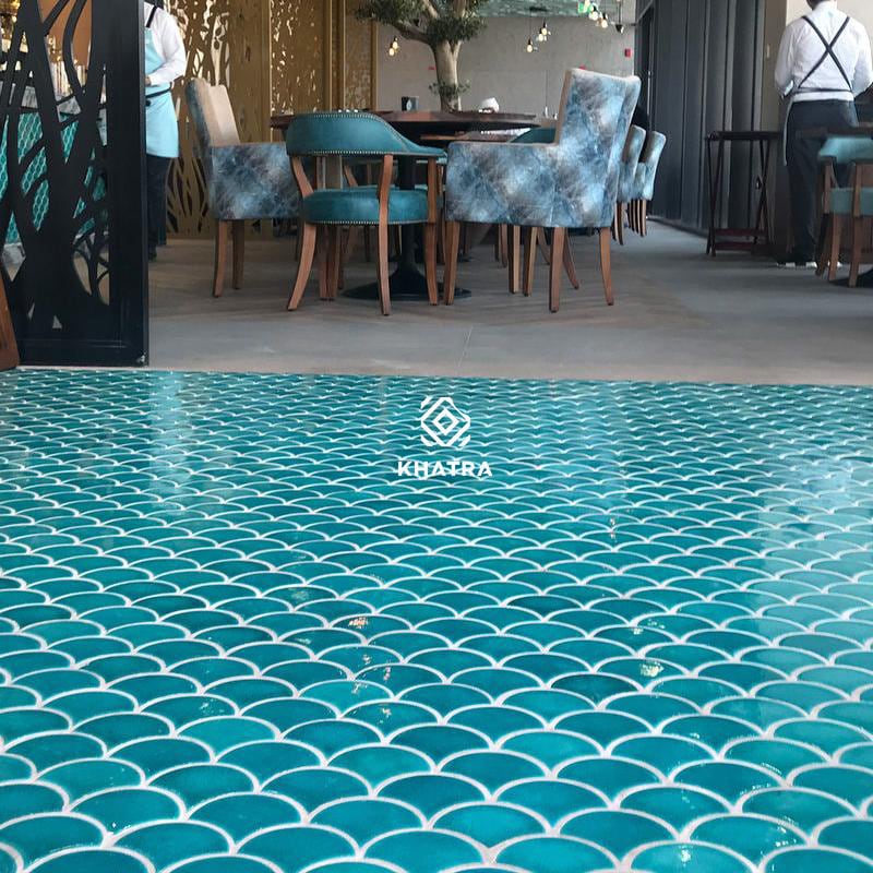Vảy cá Aqua Blue ốp hồ bơi