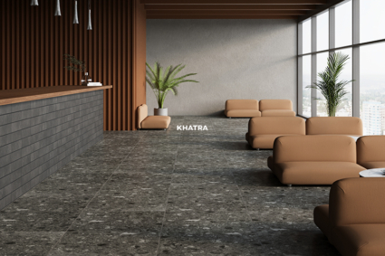Terrazzo D6623 phối gạch thẻ S03 ốp lát nhà hàng