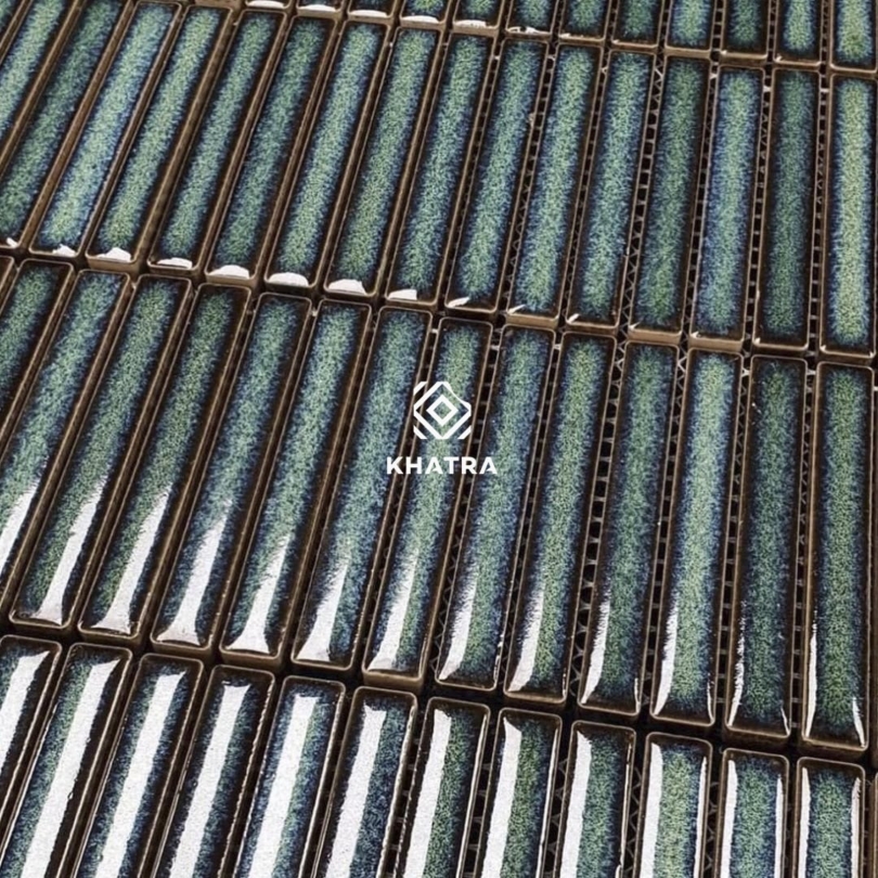 Hình chụp cận gạch thẻ Stripe Blue