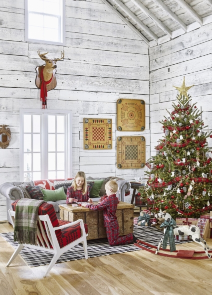 Trang trí noel cho nhà ở nền và tường gỗ Trang trí noel cho nhà ở nền và tường gỗ