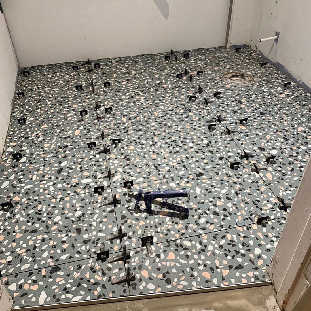 Cách lát nền gạch Terrazzo cho nhà tắm