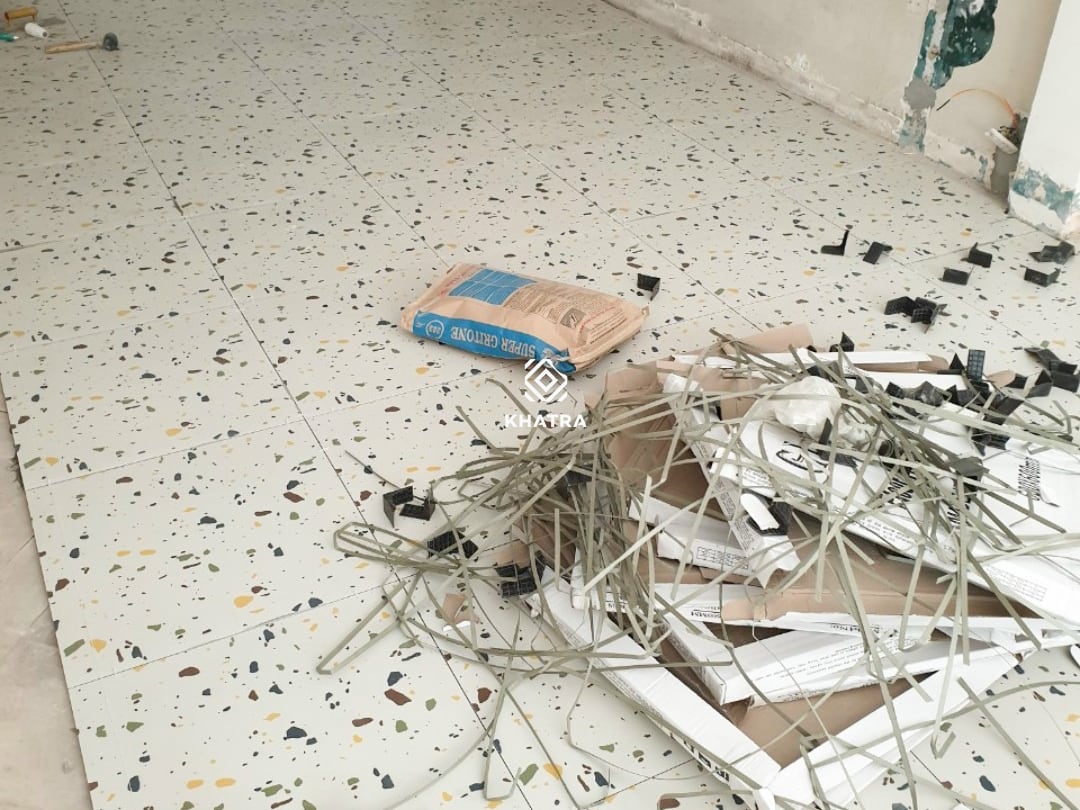 Cách lát gạch Terrazzo D6632