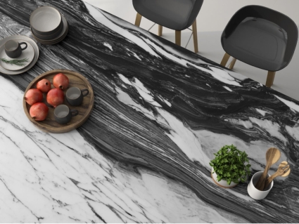 Arabescatto Marble được dùng làm mặt bàn Arabescatto Marble được dùng làm mặt bàn