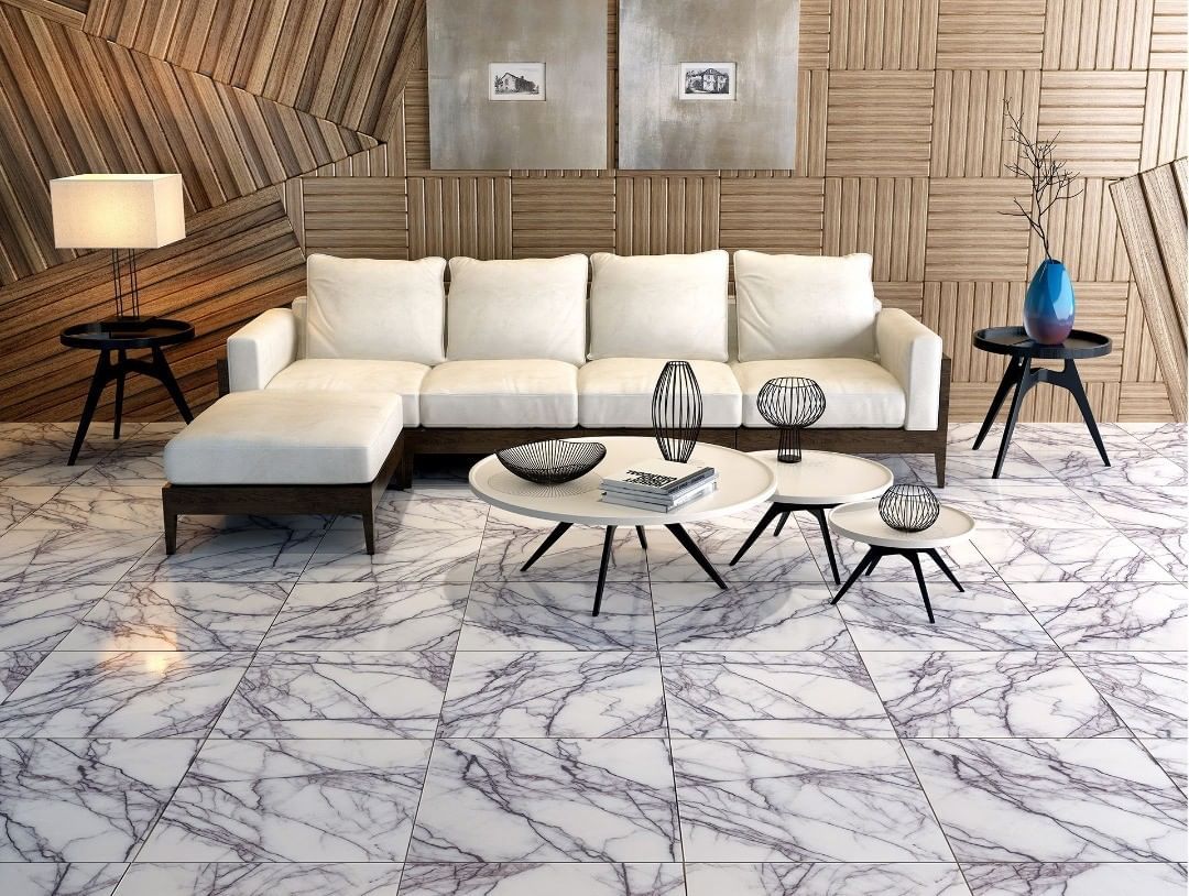 Gạch lát nền vân Marble Lilac