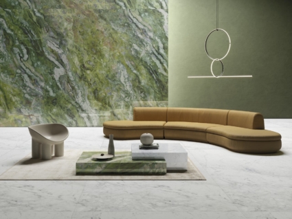 Gạch Marble Green ốp mảng nhấn Gạch Marble – Timeless Beauty