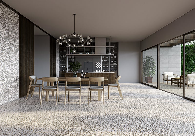 Terrazzo ánh kim KHTR61288 lát nền