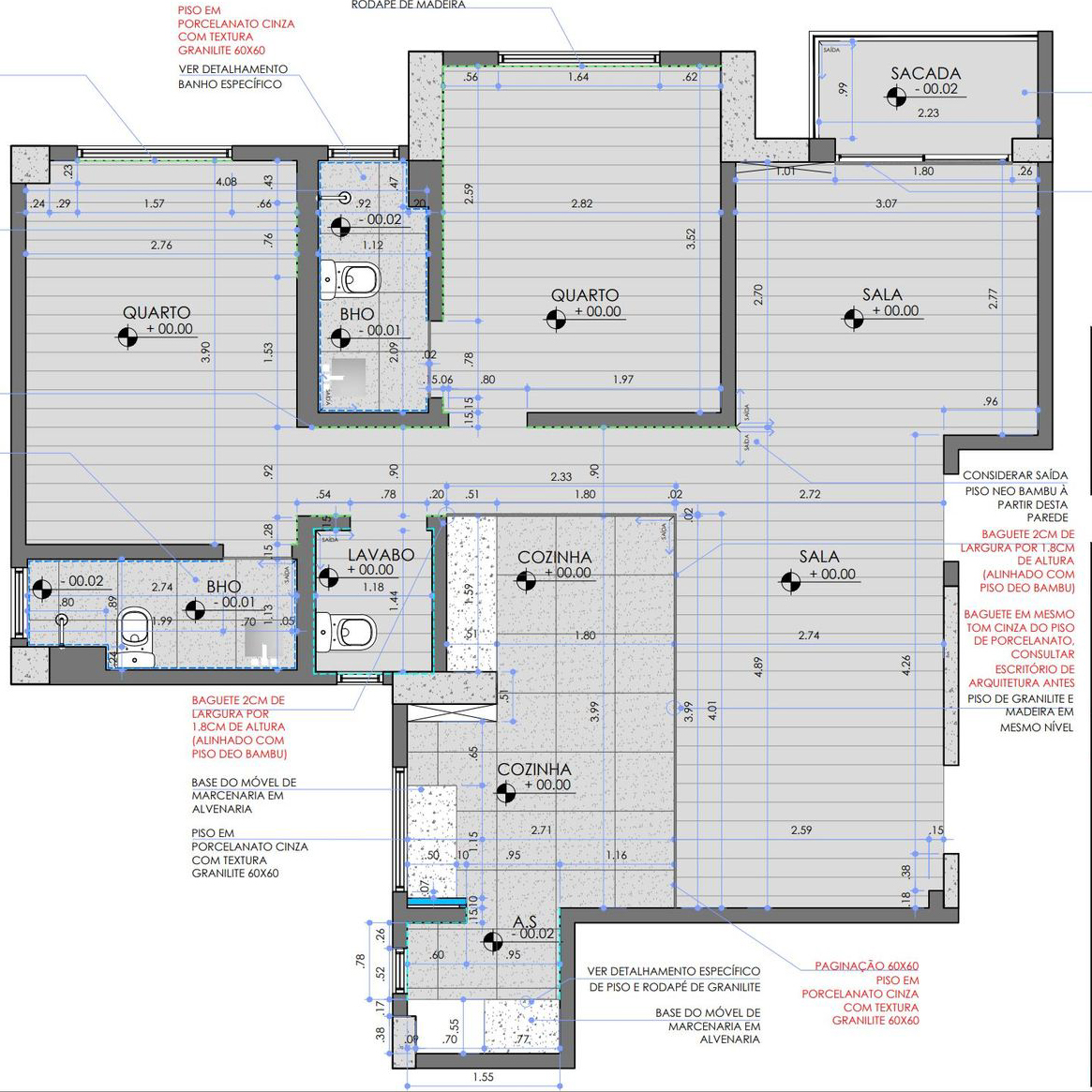 Mặt bằng căn hộ chung cư 70m2 2PN