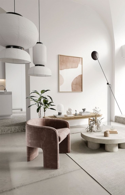 Phòng khách nhà ở thiết kế Minimalist