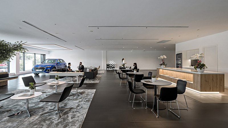 Gạch Super Black lát nền showroom Audi