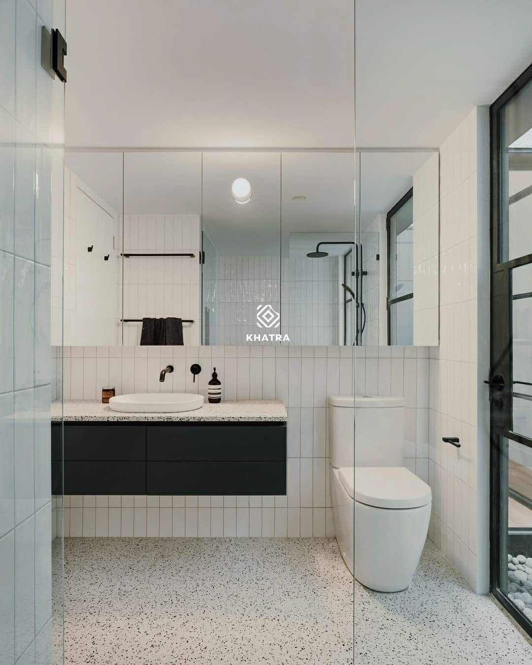 KHA-16012 phối gạch thẻ gợn trắng ốp lát