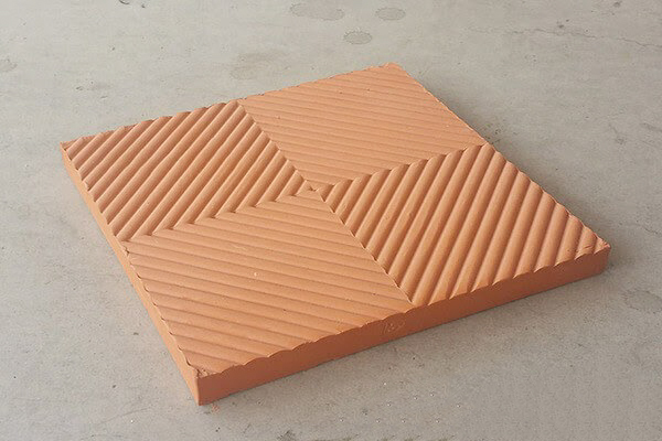 30x30 leaf pattern terracotta tile
