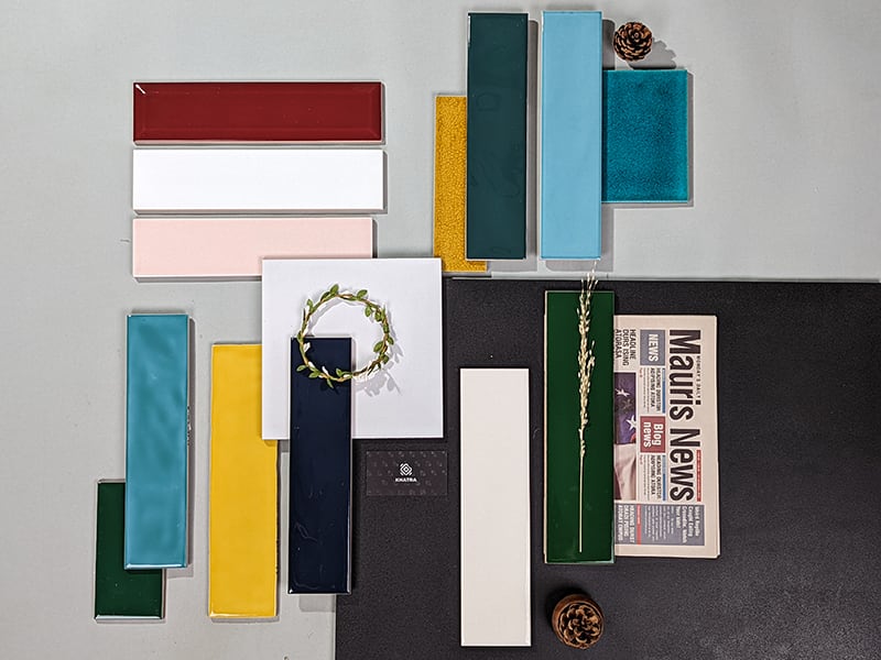 Moodboard các màu gạch thẻ