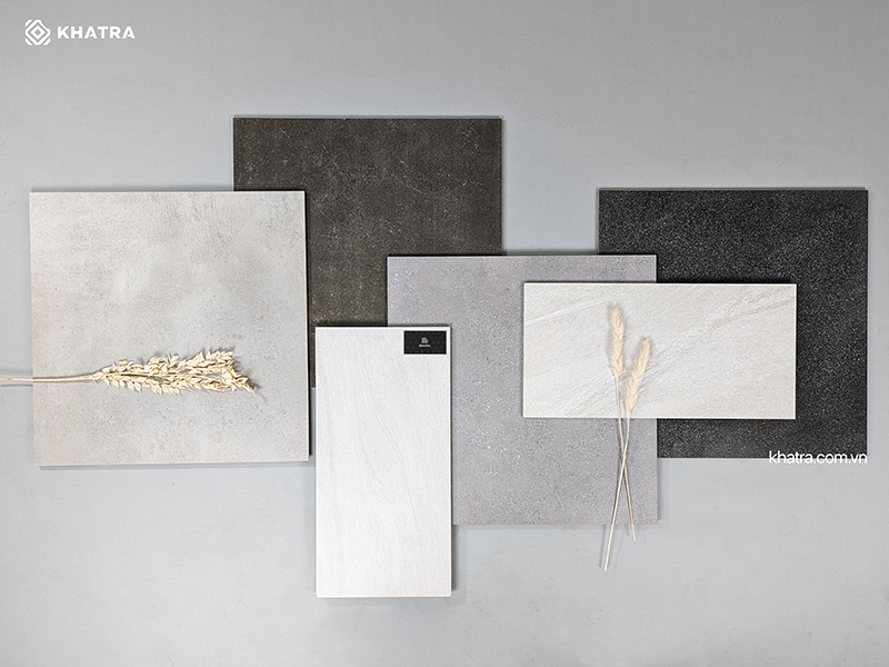 Flatlay gạch granite vân cement