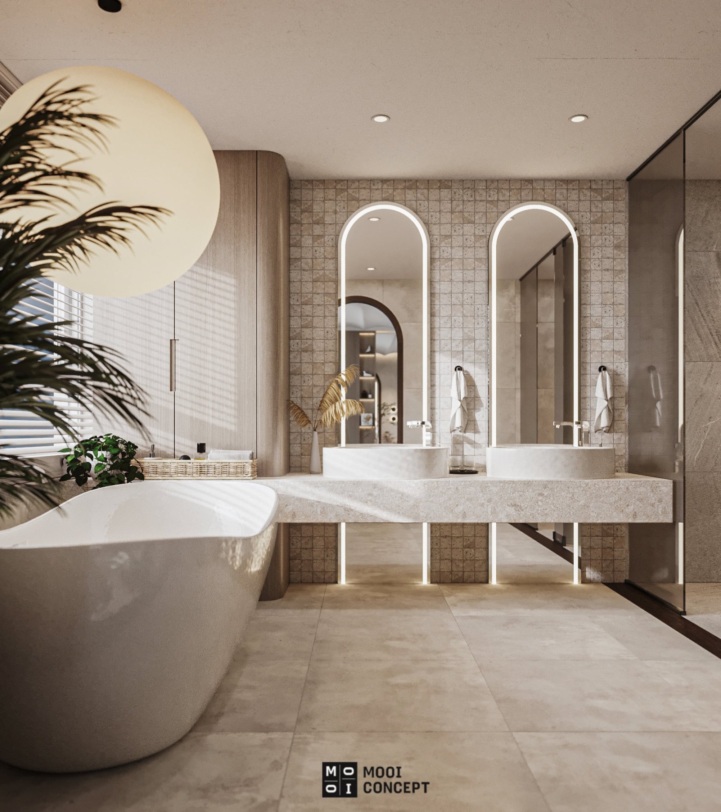 Gạch Mosaic giả đá ốp tường phòng tắm Gạch Mosaic giả đá ốp tường phòng tắm