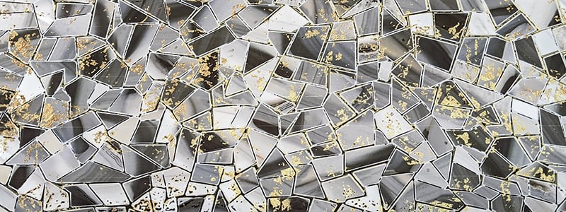 Map gạch terrazzo nhũ vàng K382