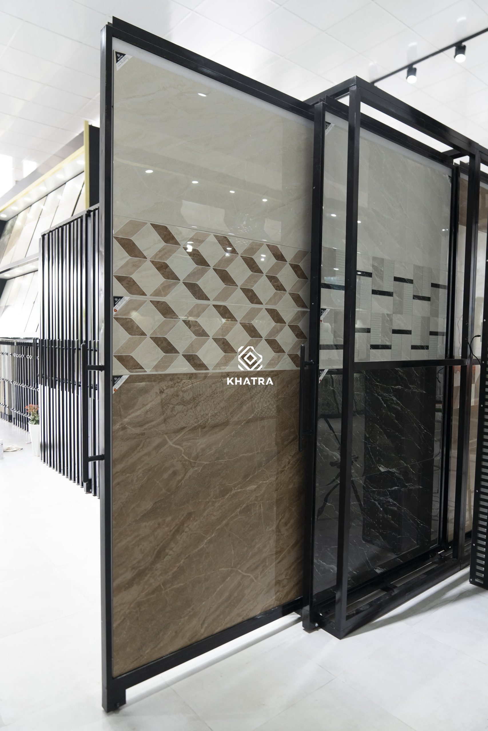 Bộ gạch ốp tường màu nâu vân Marble